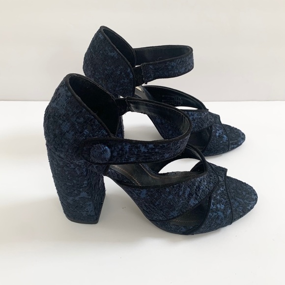 Zara Jacquard Textured Block Heel Sandal - 38 EU 7.5 US - Picture 3 of 8